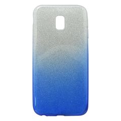 Puzdro gumené Samsung J327 Galaxy J3 2017 modré s trblietkami