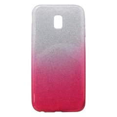 Puzdro gumené Samsung J327 Galaxy J3 2017 ružové s trblietkami
