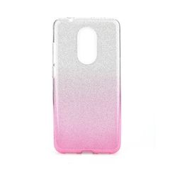 Puzdro gumené Xiaomi RedMi 5 Shining transparentno-ružové PT