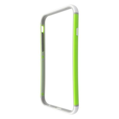 Puzdro gumené Apple iPhone 6/6S rámik zeleno-biely