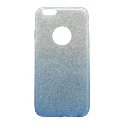 Puzdro gumené Apple iPhone 6/6S modré s trblietkami