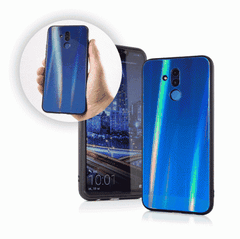 Puzdro gumené Apple iPhone 12/12 Pro Aurora Glass tmavo-modré