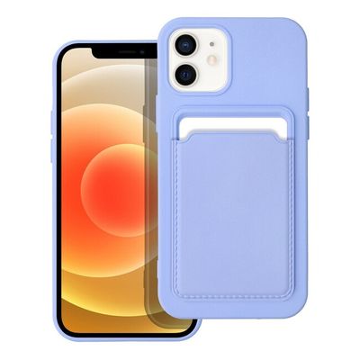 Puzdro gumené Apple iPhone 12/12 Pro CARD modré