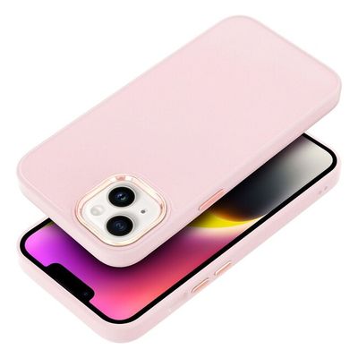 Puzdro gumené Apple iPhone 13 Pro Frame bledo-ružové
