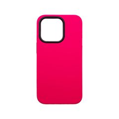 Puzdro gumené Apple iPhone 14 Pro Mark tmavo-ružové