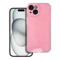 Puzdro gumené Apple iPhone 15 Clear Case Blink 2mm ružové