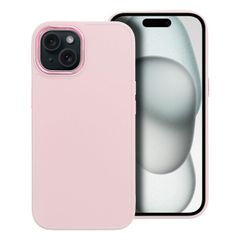 Puzdro gumené Apple iPhone 15 Frame bledo-ružové