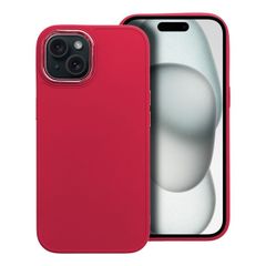 Puzdro gumené Apple iPhone 15 Frame ružové