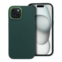 Puzdro gumené Apple iPhone 15 Frame zelené