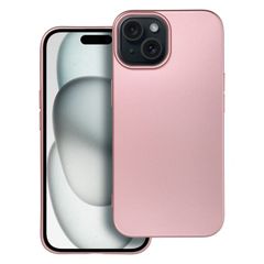 Puzdro gumené Apple iPhone 15 Metallic ružové