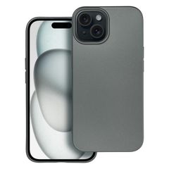 Puzdro gumené Apple iPhone 15 Metallic šedé