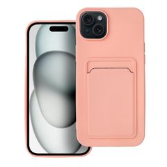 Puzdro gumené Apple iPhone 15 Plus Card ružové