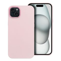 Puzdro gumené Apple iPhone 15 Plus Frame bledo-ružové