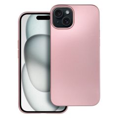 Puzdro gumené Apple iPhone 15 Plus Metallic ružové
