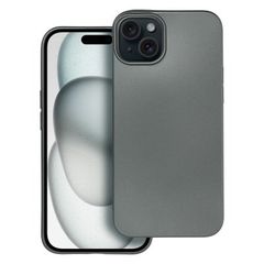 Puzdro gumené Apple iPhone 15 Plus Metallic šedé