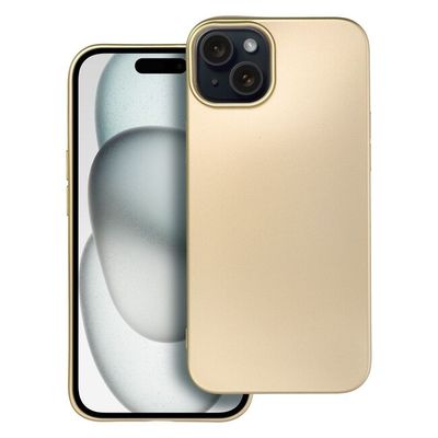 Puzdro gumené Apple iPhone 15 Plus Metallic zlaté