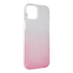 Puzdro gumené Apple iPhone 15 Plus Shining transparentno-ružové