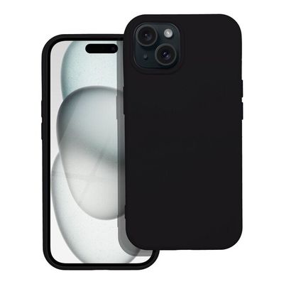 Puzdro gumené Apple iPhone 15 Plus Silicone čierne