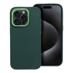 Puzdro gumené Apple iPhone 15 Pro Frame zelené