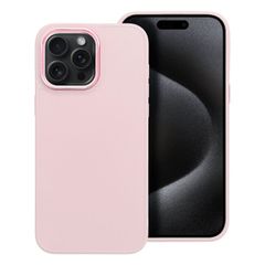 Puzdro gumené Apple iPhone 15 Pro Max Frame bledo-ružové