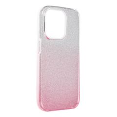 Puzdro gumené Apple iPhone 15 Pro Shining transparentno-ružové