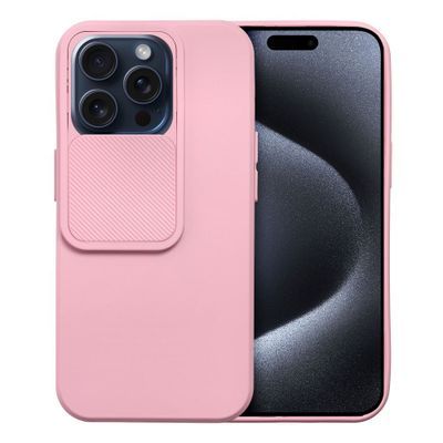 Puzdro gumené Apple iPhone 15 Pro Slide ružové