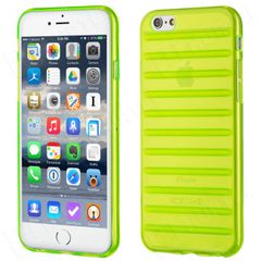 Puzdro gumené Apple iPhone 5/5C/5S/SE pásiky zelené HT