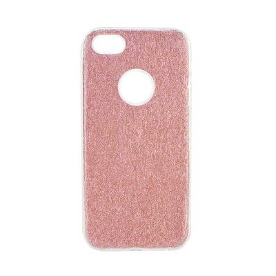 Puzdro gumené Apple iPhone 5/5C/5S/SE transparentno-ružové s trb
