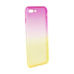 Puzdro gumené Apple iPhone 6/6S Plus Ombre ružovo-žlté PT