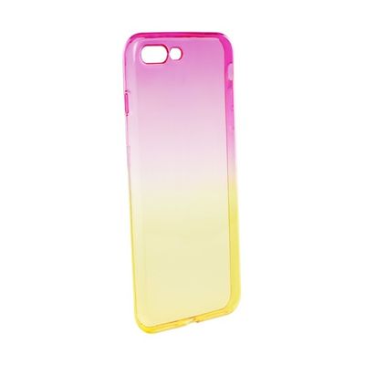 Puzdro gumené Apple iPhone 6/6S Plus Ombre ružovo-žlté PT