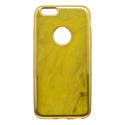 Puzdro gumené Apple iPhone 6/6S zlaté zlatý rám