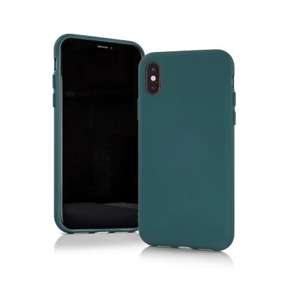 Puzdro gumené Apple iPhone 6/6S Silicon tmavo-zelené