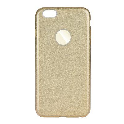 Puzdro gumené Apple iPhone 6/6S zlaté s trblietkami PT