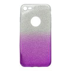 Puzdro gumené Apple iPhone 7/8/SE 2020 fialové s trblietkami