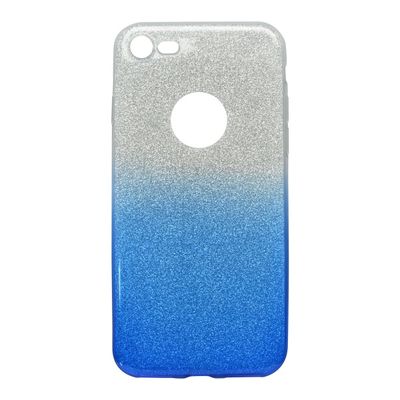 Puzdro gumené Apple iPhone 7/8/SE 2020 modré s trblietkami