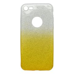 Puzdro gumené Apple iPhone 7/8/SE 2020 žlté s trblietkami