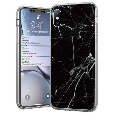 Puzdro gumené Apple iPhone 7/8/SE 2020 Marble čierne