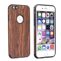 Puzdro gumené Apple iPhone 7/8/SE 2020 Plus Wood hnedé PT