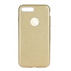 Puzdro gumené Apple iPhone 7/8/SE 2020 Plus zlaté s trblietkami