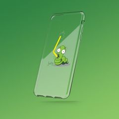 Puzdro gumené Apple iPhone 7/8/SE 2020 priehľadné vzor húsenica