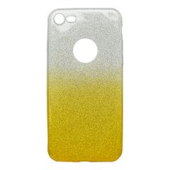 Puzdro gumené Apple iPhone 7/8/SE 2020 trblietky žlté