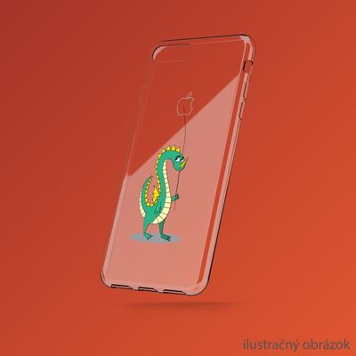Puzdro gumené Apple iPhone X/XS preihľadné vzor zelený dino