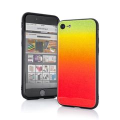 Puzdro gumené Apple iPhone XR Glass Shining oranžovo-žlté