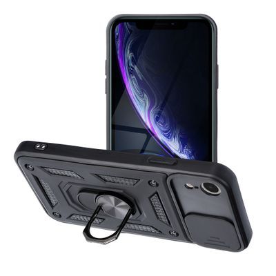 Puzdro gumené Apple iPhone XR Slide Armor čierne