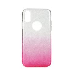 Puzdro gumené Apple iPhone X/XS Shining transparentno-ružové PT