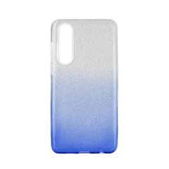 Puzdro gumené Huawei P30 Shining transparentno-modré