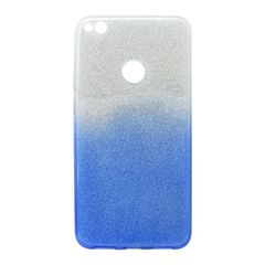 Puzdro gumené Huawei P8 Lite 2017/P9 Lite 2017 trblietky modré