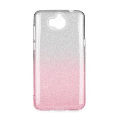 Puzdro gumené Huawei Y5 2018 Shining transparentno-ružové PT