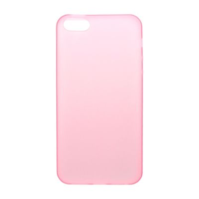 Puzdro gumené Apple iPhone 5/5C/5S/SE ružové priehľadné