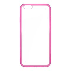Puzdro gumené Apple iPhone 6/6S transparentné, ružový rám